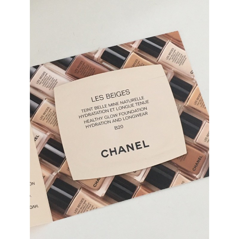 Chanel Les Beiges B20 Healthy Glow Foundation Hydration And Longwear 0.9ml