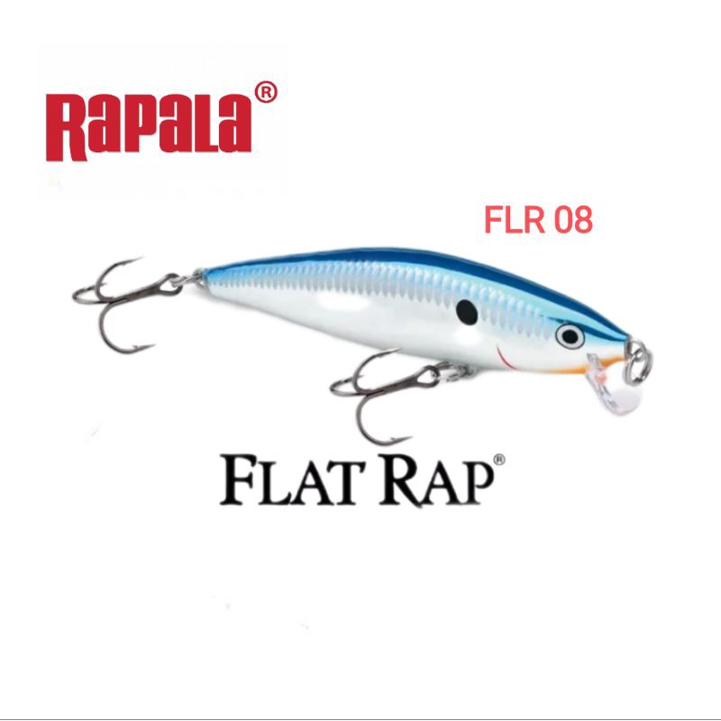 Rapala Flat Rap Lure (FLR08) (BLK/ FT/HSS/HT/OPSD/RH/ROL/SLG/TIL)
