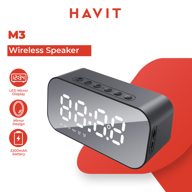 Wireless speaker hot sale clock