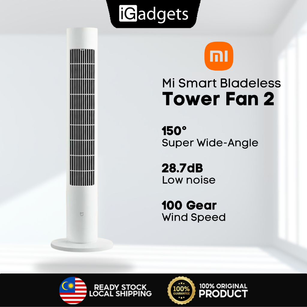Upgrade Version) Xiaomi Mijia Bladeless Tower Fan 2 BPTS02DM DC Frequency  Conversion Summer Cooling Air Conditioner | Shopee Malaysia