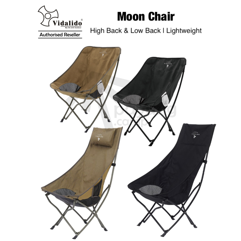VIDALIDO Outdoor Camping Moon Chair Portable Foldable Picnic Chair