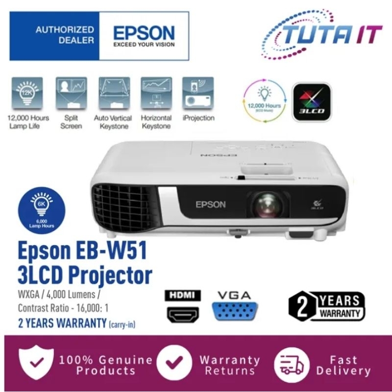 epson eb w51 wxga 3lcd projector