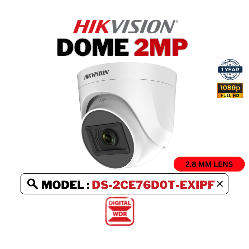 Hikvision ds2cd3132 28mm lens 3mp mini 2024 dome camera 1080p poe ip cctv camera