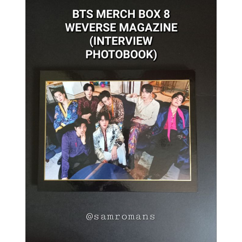 OFFICIAL BTS MERCH BOX 8 WEVERSE MAGAZINE (INTERVIEW PHOTOBOOK
