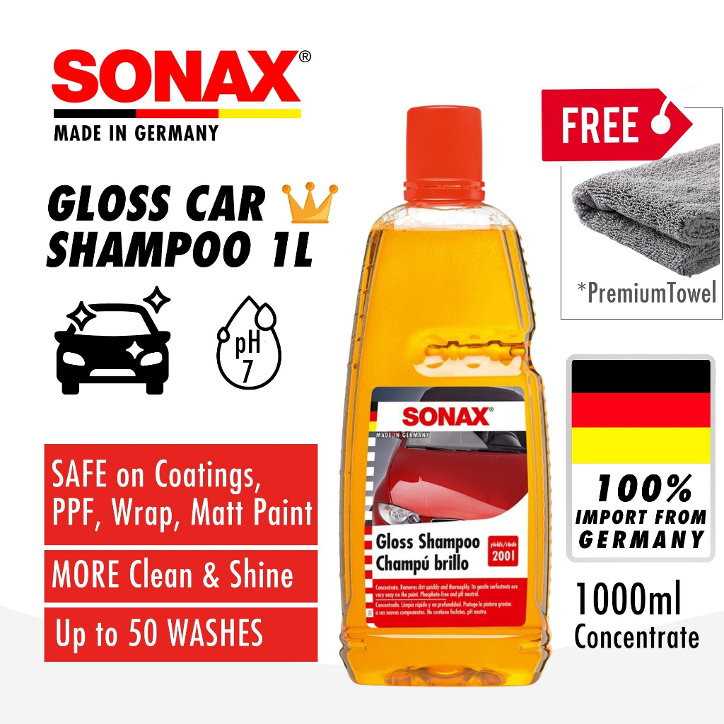 Ananiver Excel Fantastisk SONAX Gloss Car Shampoo Concentrate 1 Ltr (Award Winner Car Care Materials  Safe) | Shopee Malaysia