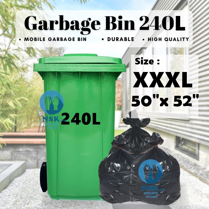 JUMBO GARBAGE BAG PLASTIC 50X52 # 240L Garbage Bin Plastic