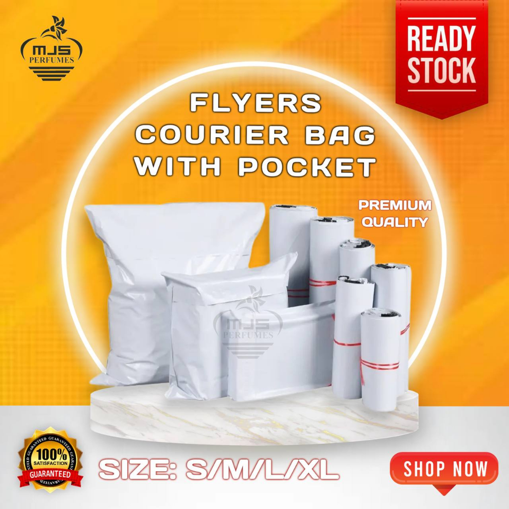 100pcs A5 A4 A3 White S / M / L / XL Courier Bag (With Pocket