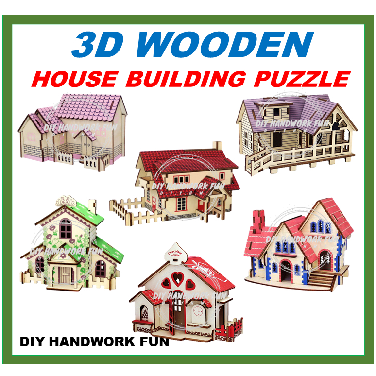 3D Puzzle Wood Transportation Vehicles (6 pack bundle)