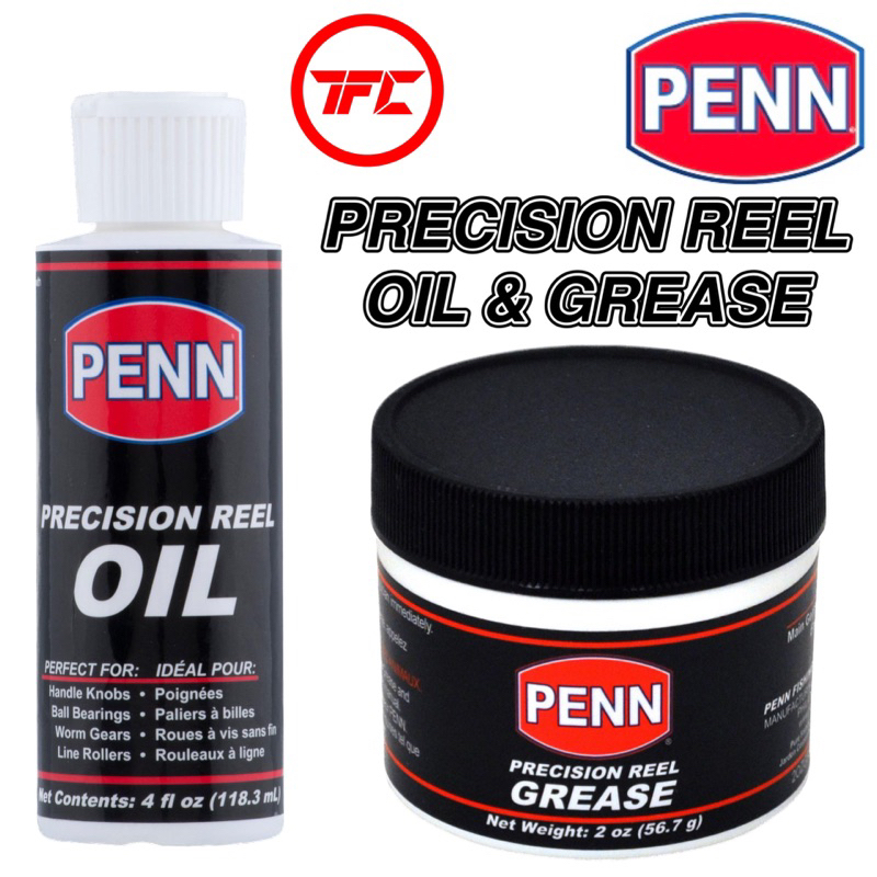 Penn Precision Reel Oil & Grease 2oz Made in USA Service Maintenance Repair  Gear Bearing Fishing