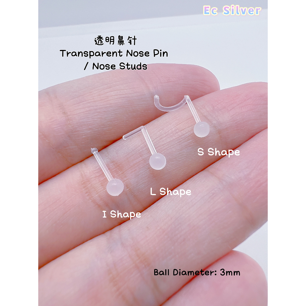 Transparent deals nose stud