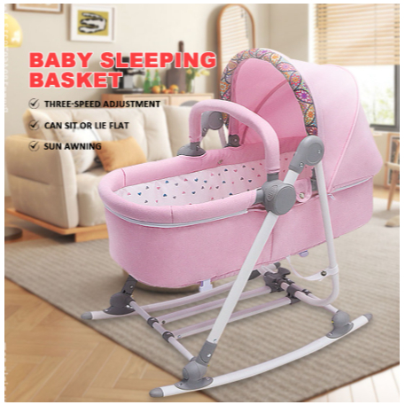 4 IN 1 Baby Rocking Chair Foldable Newborn Rocker Bed bouncer