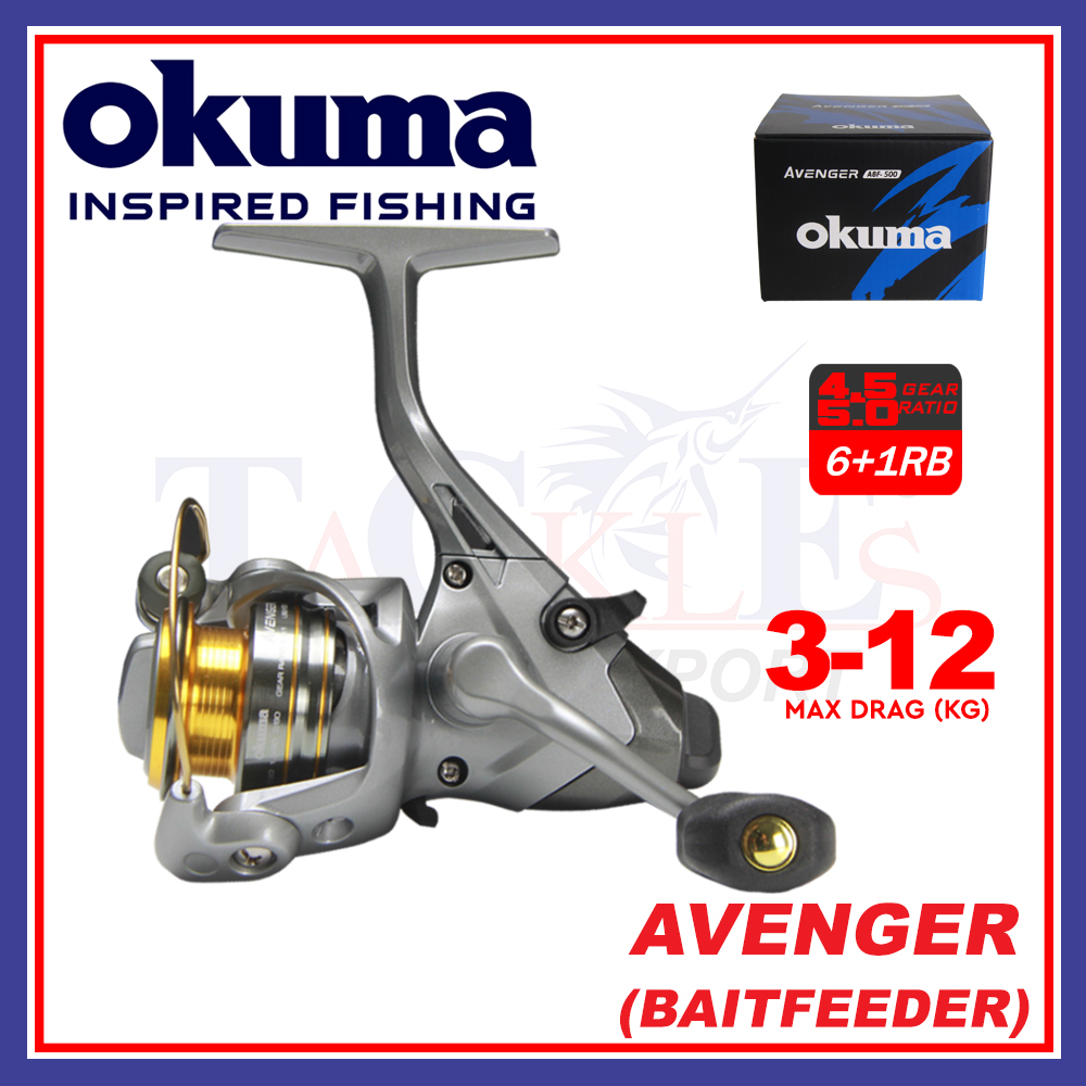 3kg-12kg) Max Drag Okuma Avenger Baitfeeder ABF Spinning / Ultralight  Fishing Reel