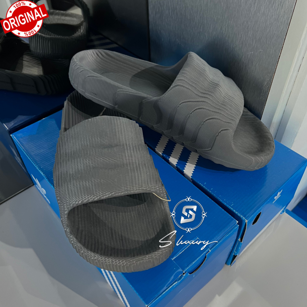 ADIDAS ADILETTE 22 SLIDES GREY FIVE (DARK GREY)