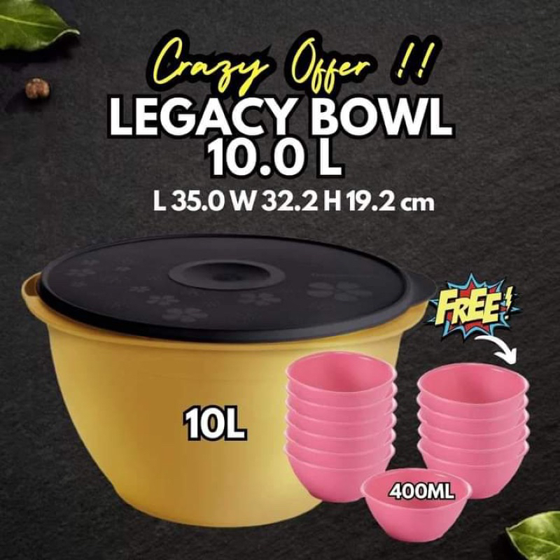 Tupperware Legacy bowl 10l