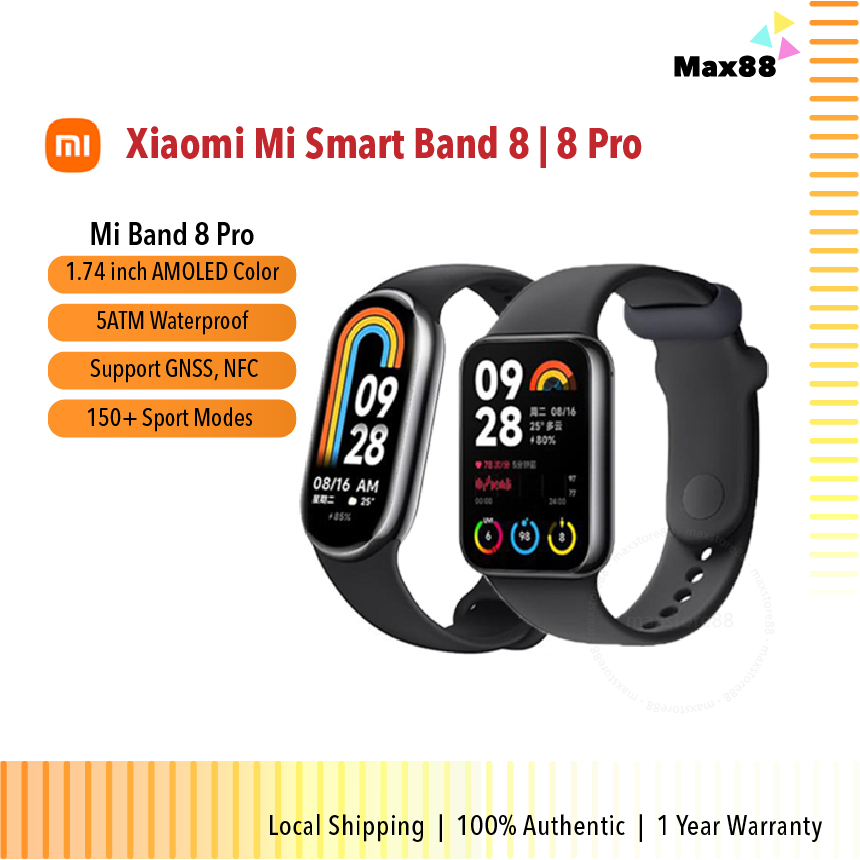 Xiaomi Mi Band 8 Pro 1.74 AMOLED 5ATM Smartwatch - GPS, NFC, Waterproof