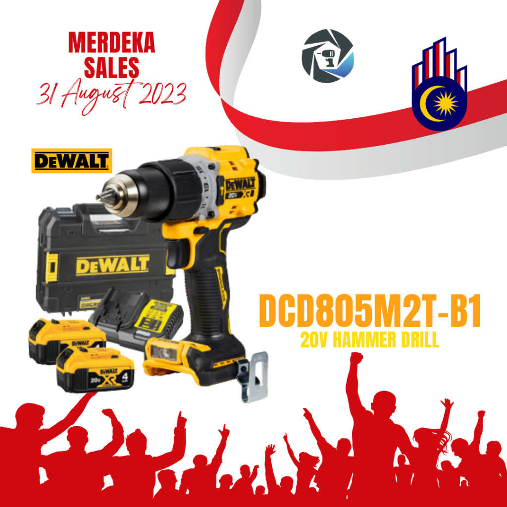 DEWALT 20V DCD805M2T BRUSHLESS CORDLESS HAMMER DRILL DRIVER