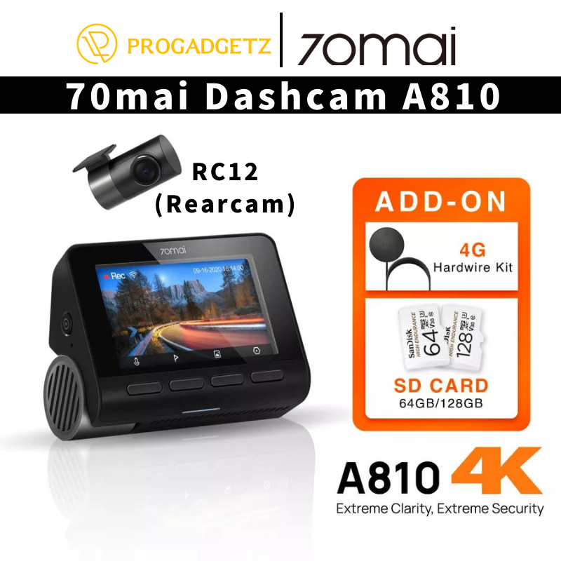 70mai 4k A810 Dash Cam 
