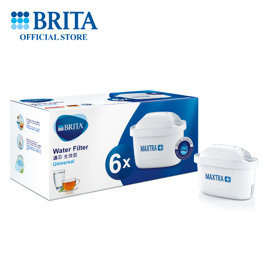 Brita - Marella XL 3.5L Water Filter Jug (White) & MAXTRA+ Universal Filter  Cartridge (Pack 6)