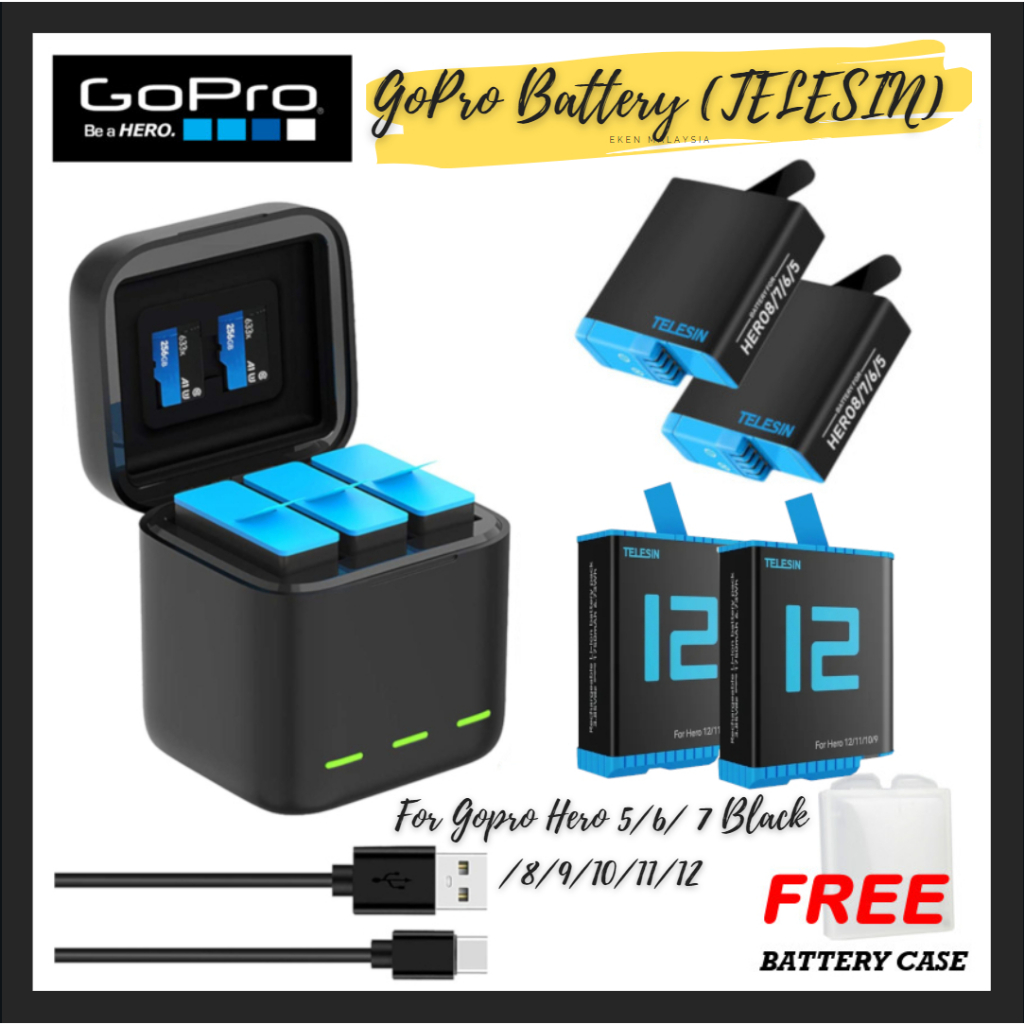 Genuine GoPro Dual Battery Charger + Battery - for HERO 9/10/11/12