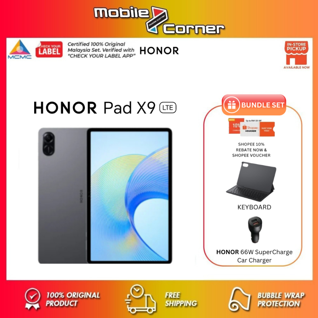 Buy HONOR Pad X9 11.5 Inch 128GB Wi-Fi Tablet - Grey, Tablets