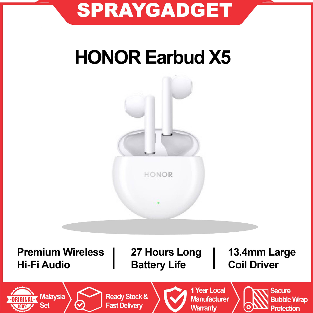 HONOR Earbud X5 l Active Noise Cancellation l 27 Hours Battery