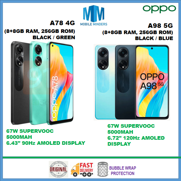 NEW MODEL] OPPO A78 4G / A98 5G✨1 YEAR WARRANTY BY OPPO MALAYSIA