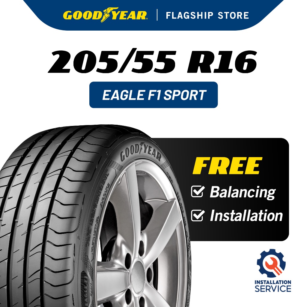 4 Goodyear Eagle Sport All Season 205/55R16 91V Performance 50K Mile M+S  Tires 109907366 / 205/55/16 / 2055516