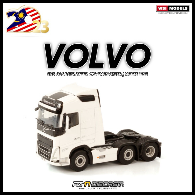 PRE ORDER | WSI VOLVO FH5 GLOBETROTTER 6X2 TWIN STEER | WHITE LINE