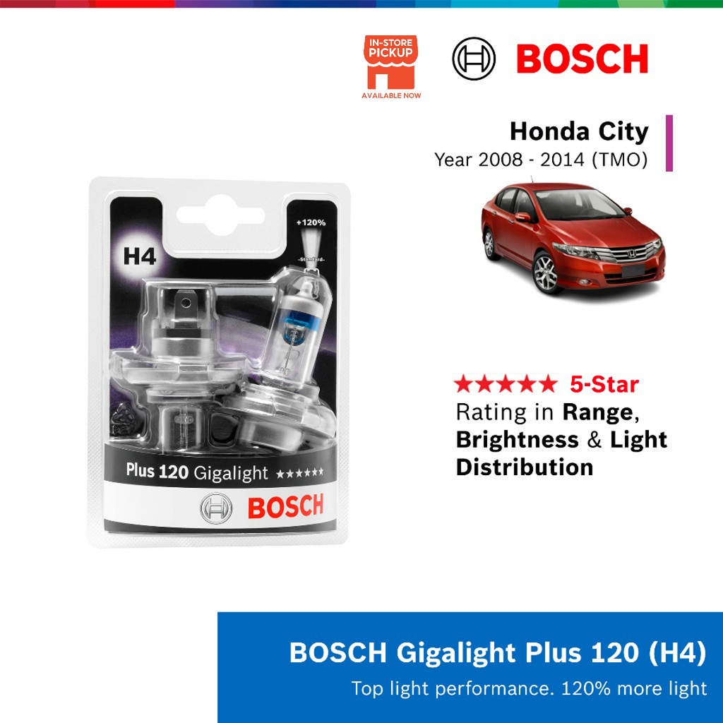 Bosch Gigalight Plus 120 H4 Headlight Bulb for Honda City TMO