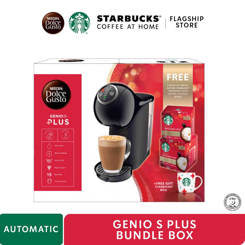 Genio S Nescafé Dolce Gusto coffee machine White Starbucks Bundle