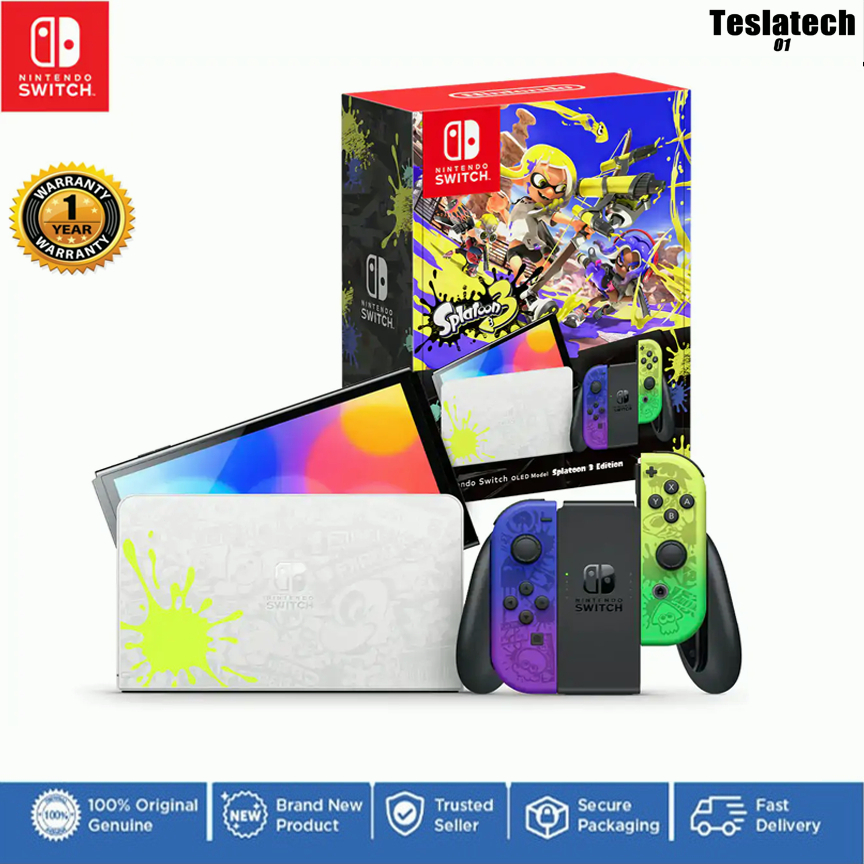 Nintendo Switch OLED Splatoon 3 Game Console with Splatoon 3