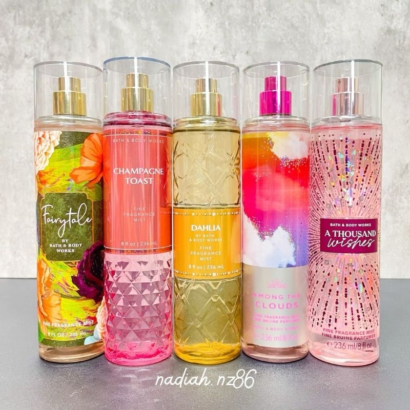 Bath and Body Works CHAMPAGNE TOAST Fine Fragrance Mist - PACK OF 2 ( FULL  SIZE MIST 8FL OZ / 236 ML )