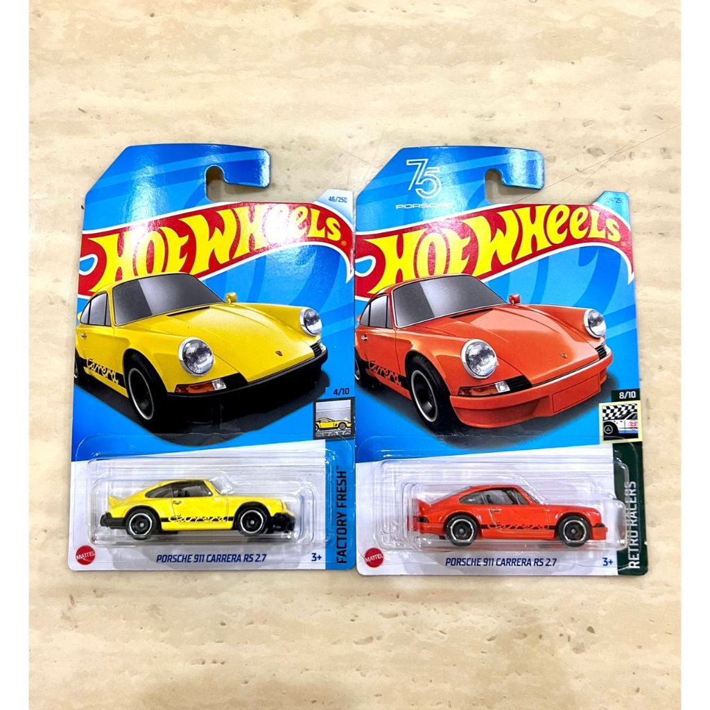 Hot Wheels Porsche 911 Carrera RS 2.7, Retro Racers 8/10 [White]