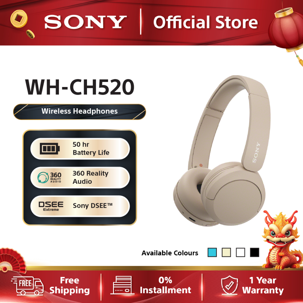 Buy WH-CH520 Wireless Headphones, Blue, Sony Store Online