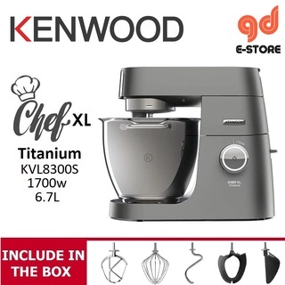 Kenwood 6.7L Chef XL Titanium Stand Mixer with 5 Attachments, KVL8300S