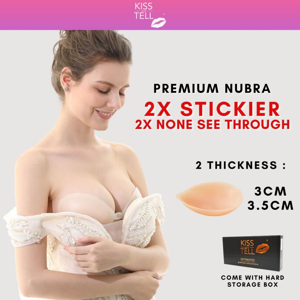 Kiss & Tell 2 Pack Thick Push Up Stick On Bra in Nude and Black