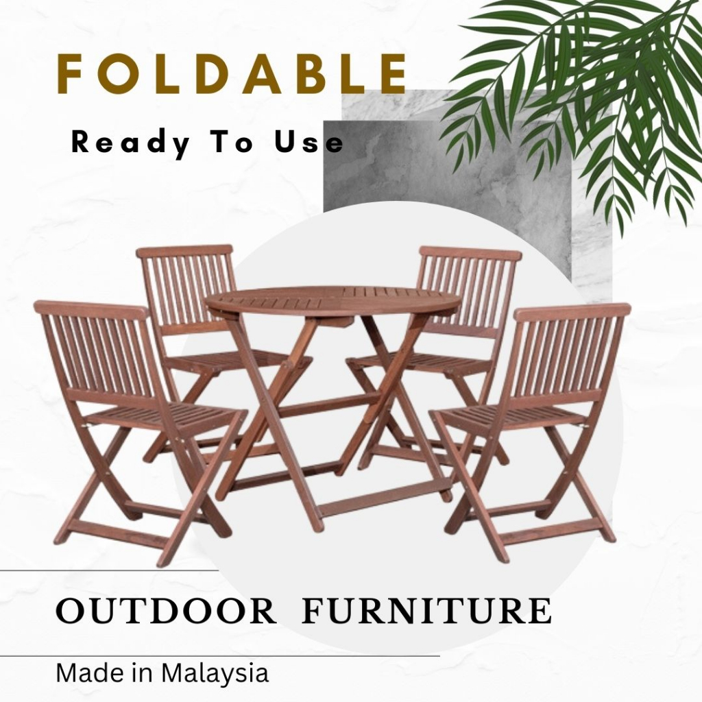 Fold up deals wooden garden chairs