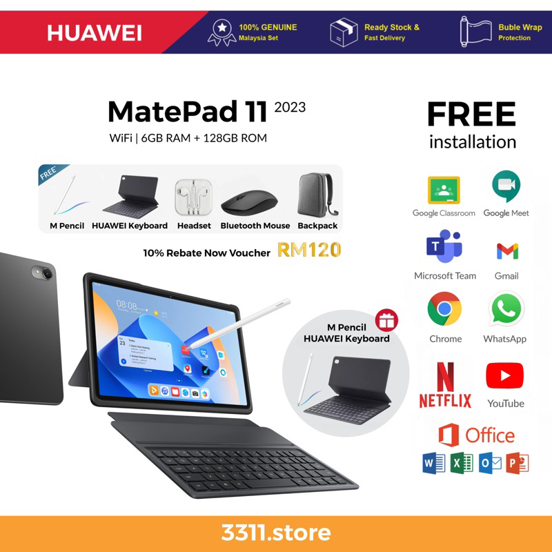 Huawei MatePad 11.5 2023 6GB+128GB Octa Core Android PC Tablet – Wi-Fi  version