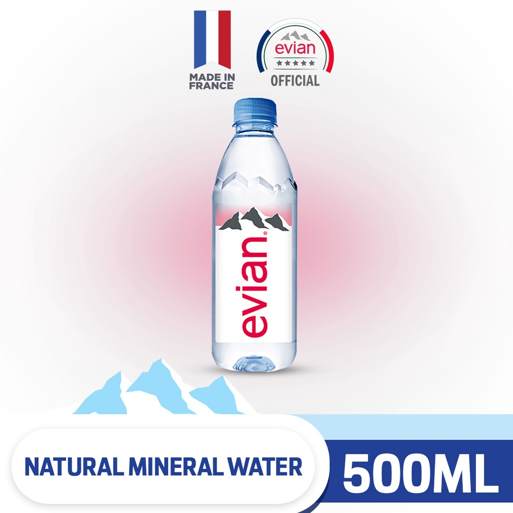 Buy evian Natural Mineral Water 500ml Pack of 6 Online