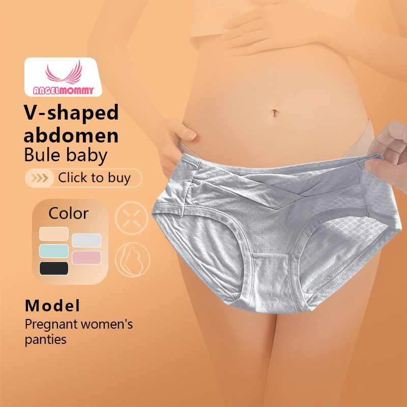 Angel Mommy Maternity Panties Cotton Underwear Low Waist Women Pregnant  Panties U-Shaped Briefs 20020