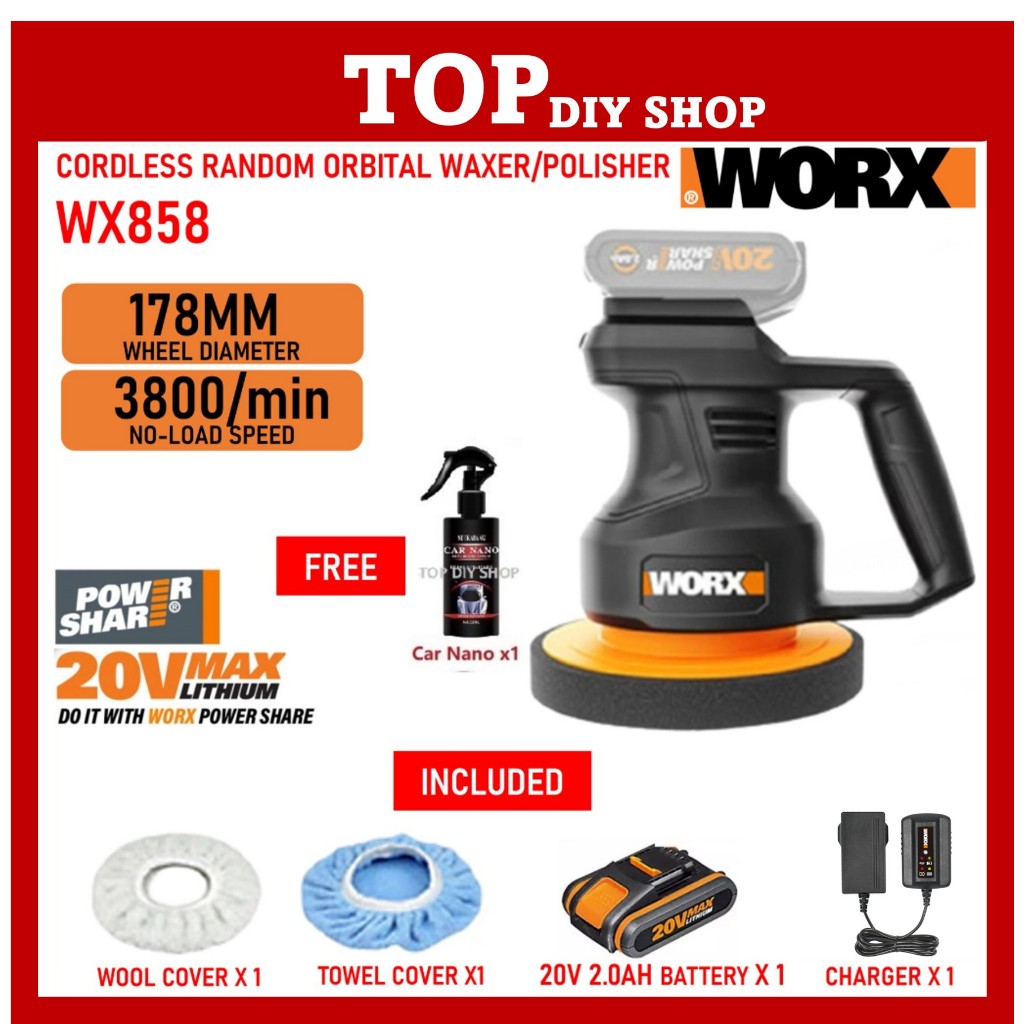 Worx WX858 Polish Car Machine Car Polish Variable Speed Auto