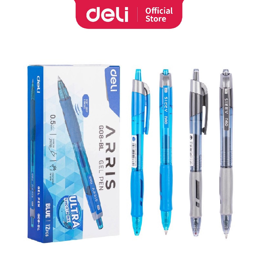 DELI NUSIGN Gel Pen Retractable 0.5 Felt-tip Pen Stationery for