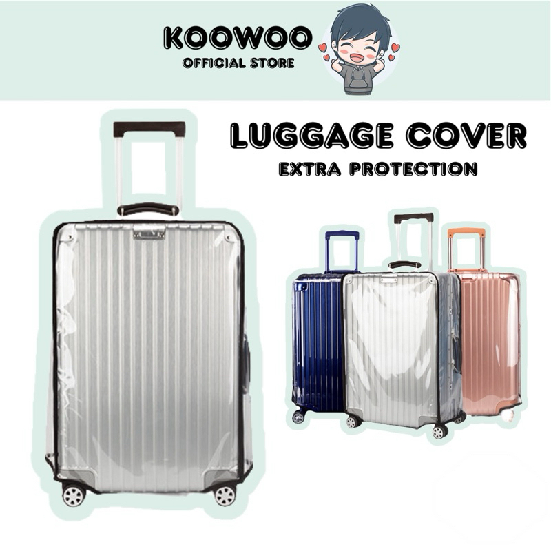 Ready Stock KL Cover Luggage Protector Transparent PVC Usable