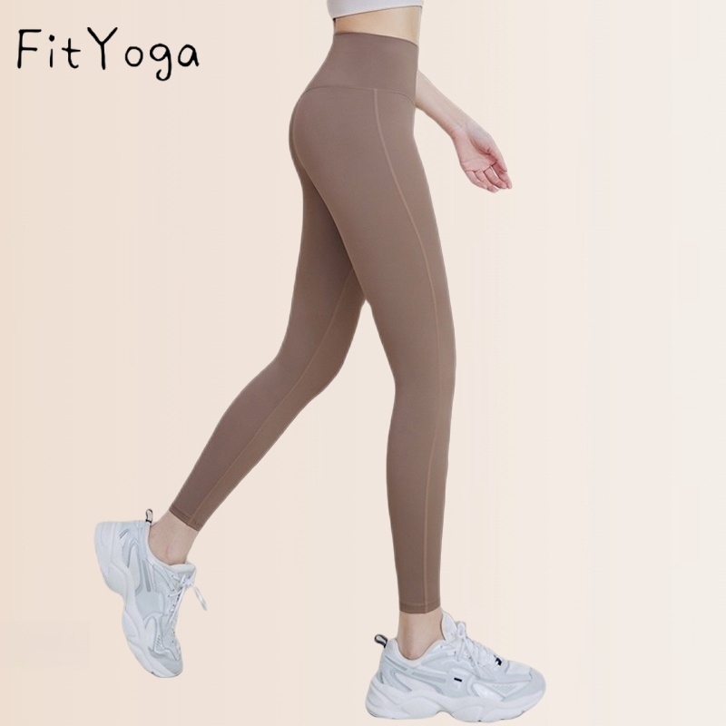 Free size No Embarrassing Lines Nude High Waist Yoga Pants Women Running  Sports Tight High Elastic Fitness Workout Leggings - AliExpress