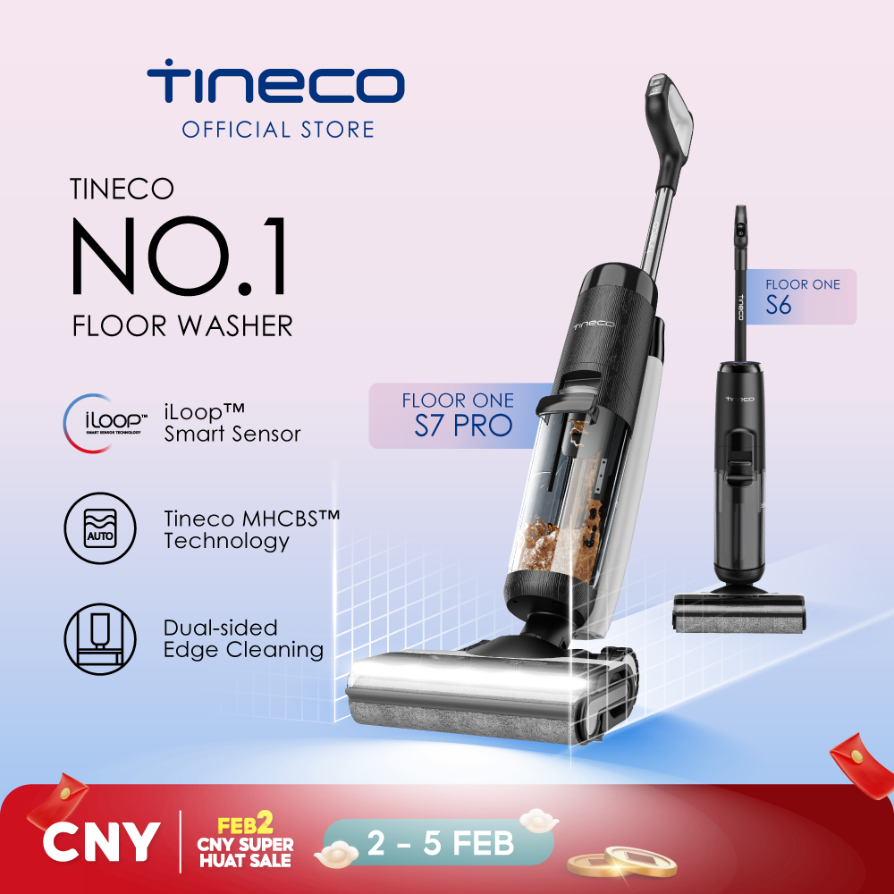 Flagship Tineco FLOOR ONE S5/ S6/ S7 PRO Cordless Smart Wet Dry Vacuum Mop  Cleaner Floor Washer iLoop Self Clean Pet