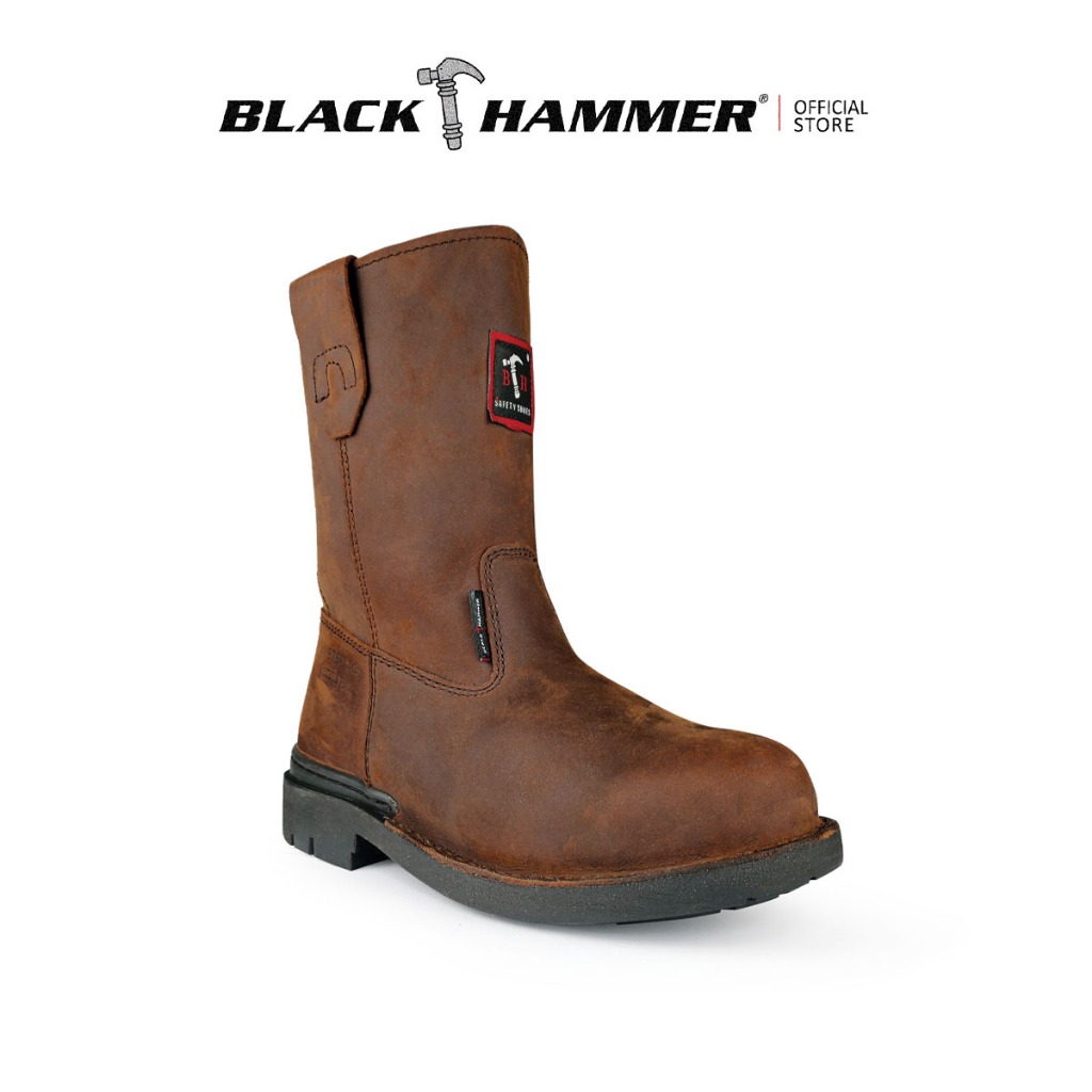 Safety boots black on sale hammer