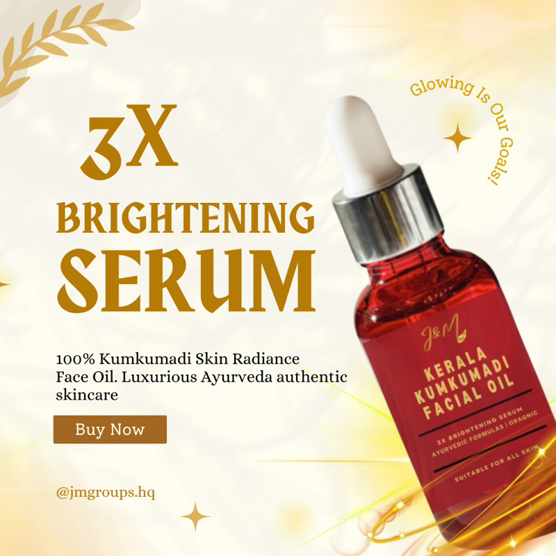 3X Brightening Kerala Kumkumadi Facial Oil Thailam Serum