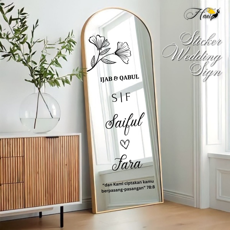 PROMO} CUSTOM STICKER WELCOME BOARD - LONG MIRROR EDITION