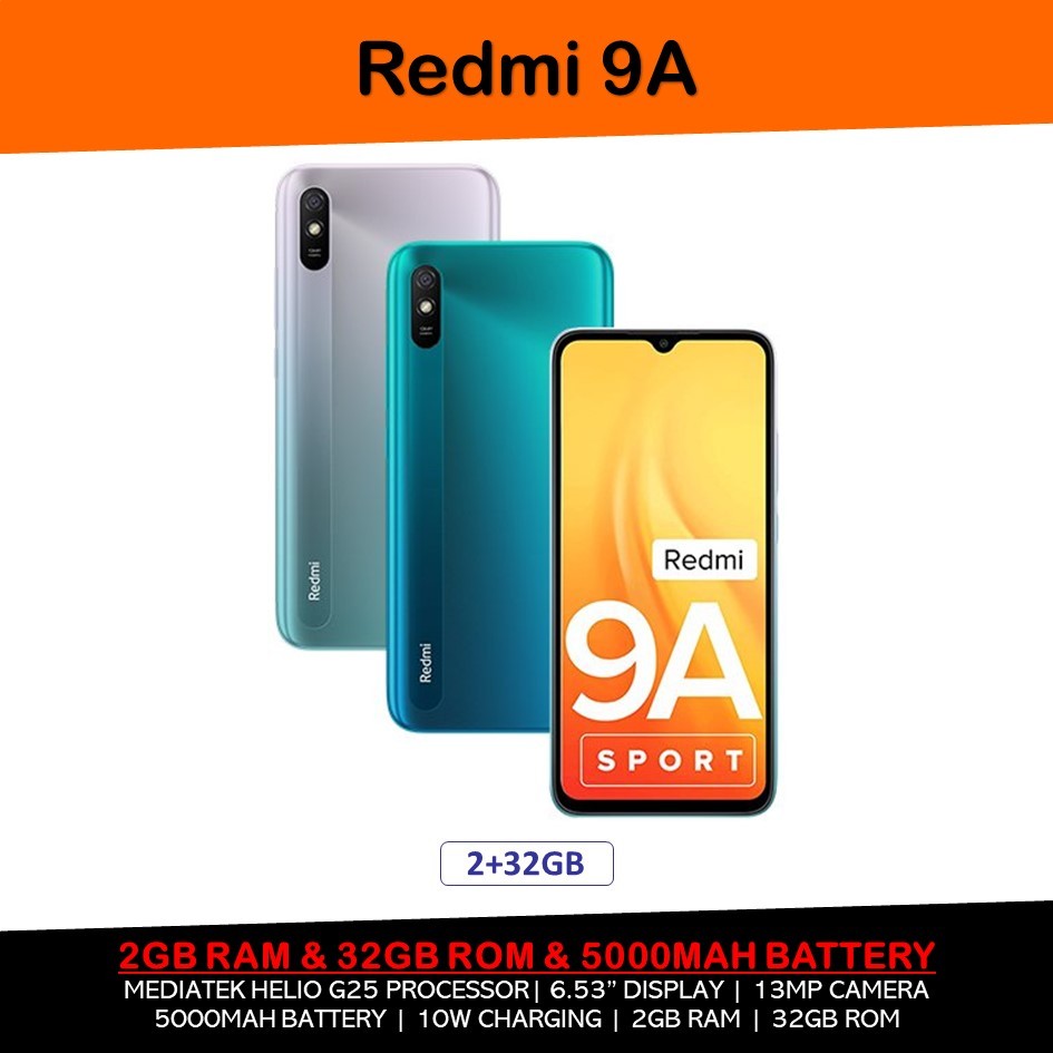 Redmi 9A / Redmi 9C ( 3GB+64GB / 2+32GB ) [1 Year Xiaomi Malaysia Warranty]
