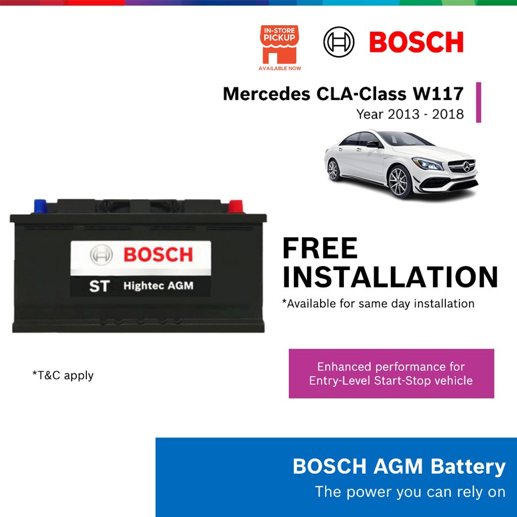 Bosch ST Hightec AGM LN4 DIN80 Battery for Mercedes Benz CLA